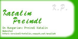 katalin preindl business card